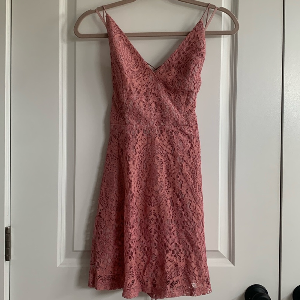 ASOS PINK LACE DRESS - Picture 2 of 6